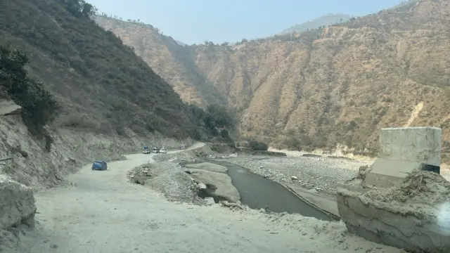 बीपी राजमार्गको क्षतिग्रस्त क्षेत्र