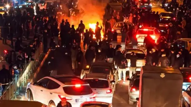 تصویری از تظاهرات خیابانی