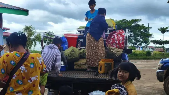 စစ်ကြောင်းနီးကပ်လာလို့ တိမ်းရှောင်ကြရတဲ့ ဒေသခံတွေ