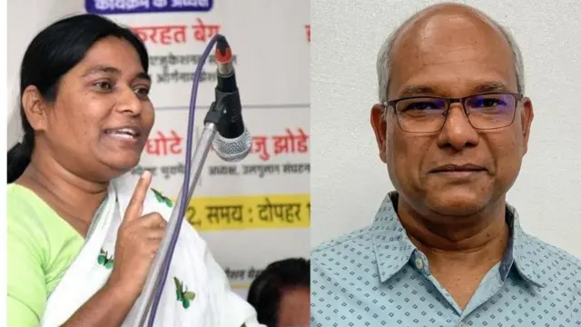 सामाजिक कार्यकर्ते धम्मसंगिनी रमा गोरख आणि सुरेश सावंत 