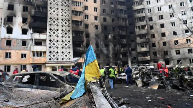 Наслідки атаки на одне з українських міст