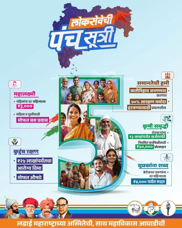 मविआने जाहीर केलेली पाच आश्वासनं