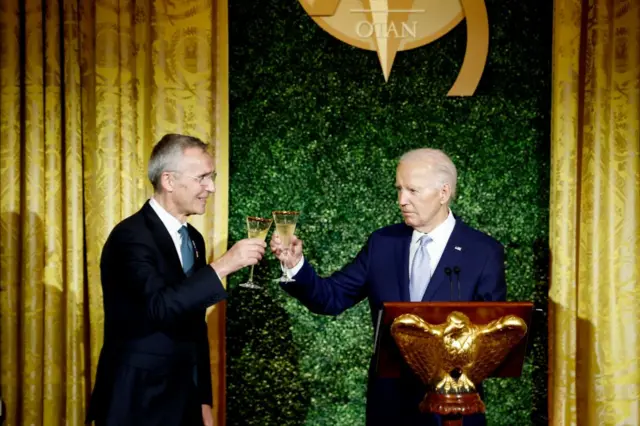 Ông Biden đang đón tiếp nhiều lãnh đạo quốc gia thuộc NATO ở Washington, Mỹ