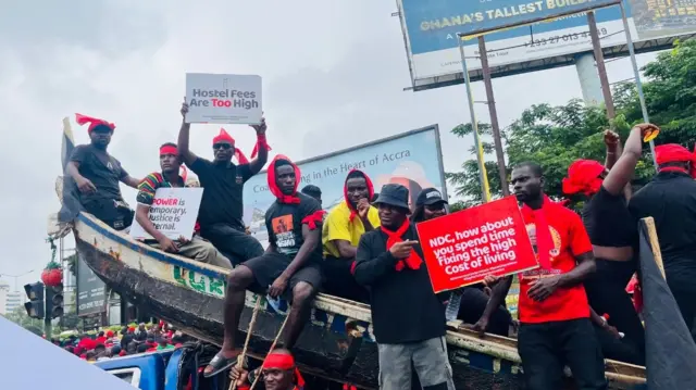Ghanaian protesting