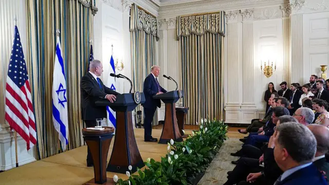 সংবাদ সম্মেলনে ট্রাম্প ও নেতানিয়াহু