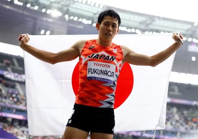 陸上男子400メートル(視覚障害T13)の福永凌太