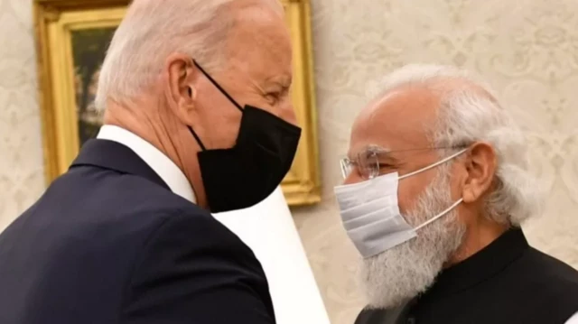 प्रधानमंत्री नरेंद्र मोदी और राष्ट्रपति जो बाइडन