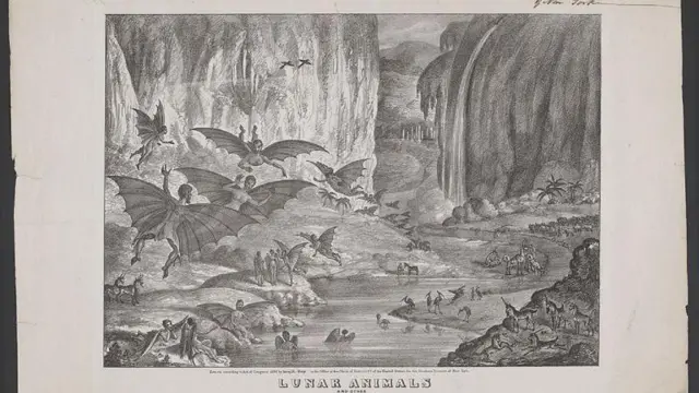 న్యూయార్క్ సన్ పత్రిక ప్రచురించిన చంద్రుని మీద జీవజాలం