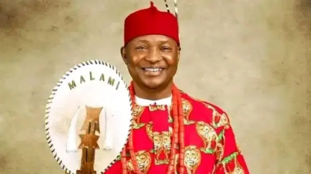 Abubakar Malami, a fulani pesin from Northern Nigeria dress for Igbo traditional attire