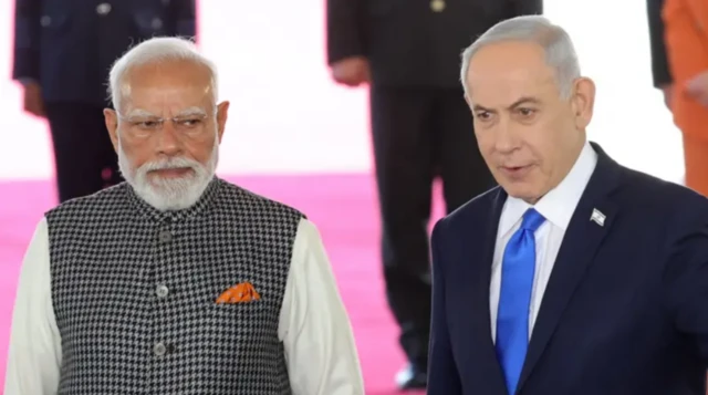 ਭਾਰਤ ਦੇ ਪ੍ਰਧਾਨ ਮੰਤਰੀ ਨਰਿੰਦਰ ਮੋਦੀ - ਇਜ਼ਰਾਈਲ ਦੇ ਪ੍ਰਧਾਨ ਮੰਤਰੀ ਬੈਂਜਾਮਿਨ ਨੇਤਨਯਾਹੂ