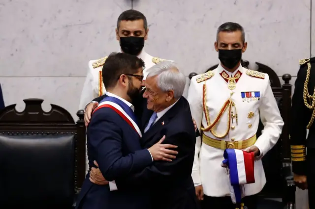 Boric y Piñera.