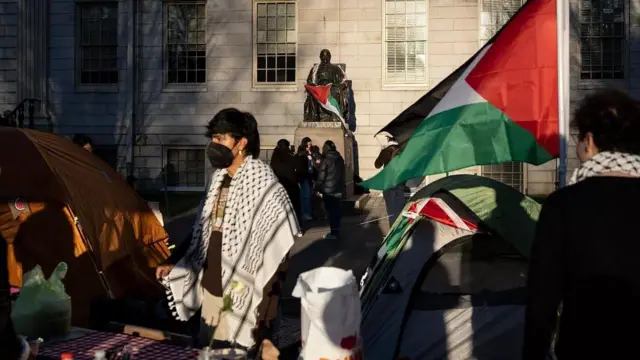 Студенти протестують на території Гарвардського університету