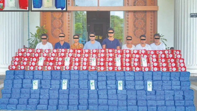 ရန်ကုန်တိုင်း၊ ရွှေပြည်သာနဲ့ ကွမ်းခြံကုန်းမြို့နယ်တွေမှာ ဖမ်းဆီးရမိတဲ့ မူးယစ်ဆေးဝါးတွေနဲ့ မူးယစ်ဆေးဂိုဏ်းဝင်တွေ