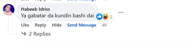 Facebook screenshot