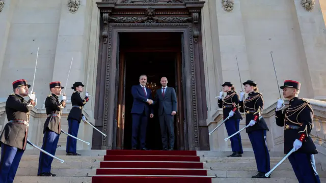 Hakan Fidan ve Jean-Noel Barrot