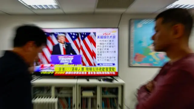 台湾各大电视台密切关注美国大选结果
