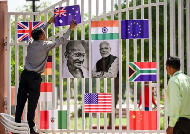 दिल्ली में जी-20 सम्मेलन की तैयारी.