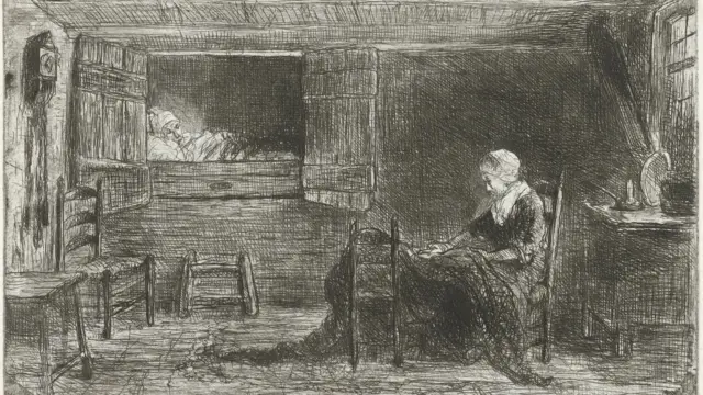 zaman dahulu, tempat tidur, kotak, Eropa, Inggris