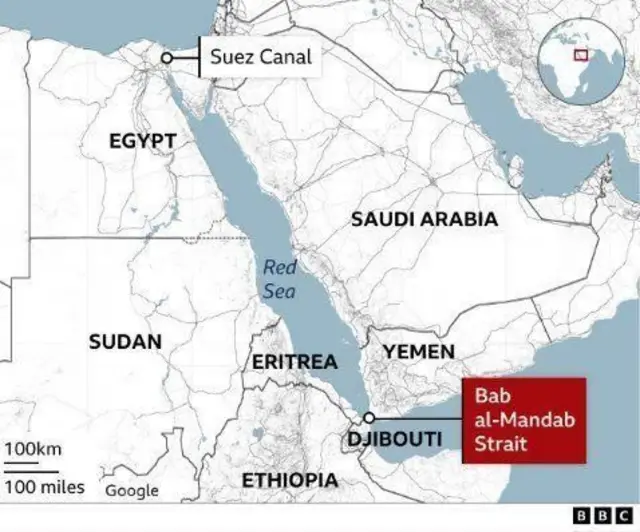 Khariidad muujineysa Yemen iyo bab al-Mandab