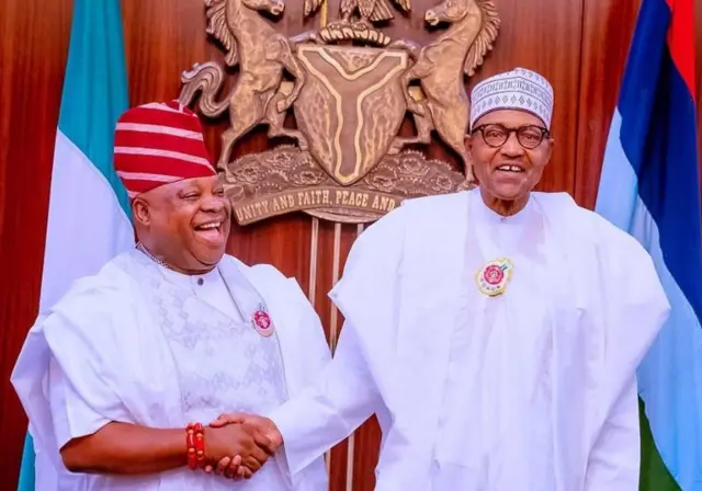 Ademola Adeleke na Onyeisiala Muhammadu Buhari