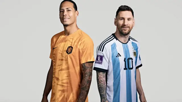 Virgil van Dijk and Lionel Messi