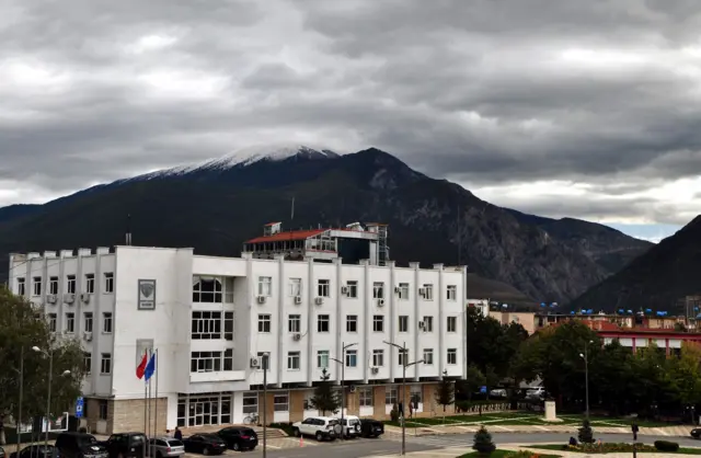 Kukës, salah satu dari 12 kabupaten konstituen di Albania.