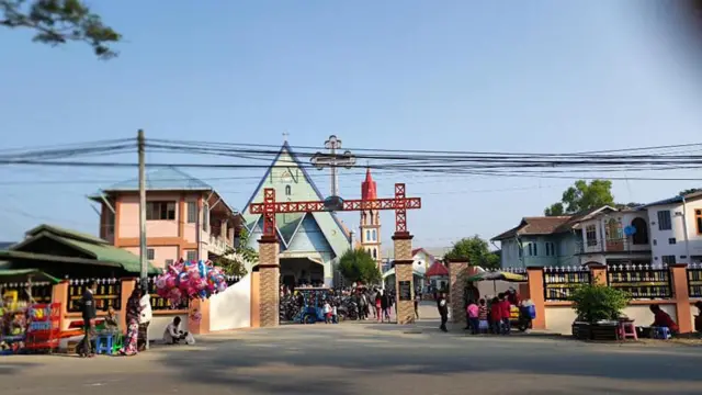စစ်ကိုင်းတိုင်း ကလေးမြို့ တာဟန်းရပ်ကွက်က ဘုရားရှိခိုးကျောင်း ခရစ်စမတ်နေ့ မြင်ကွင်း