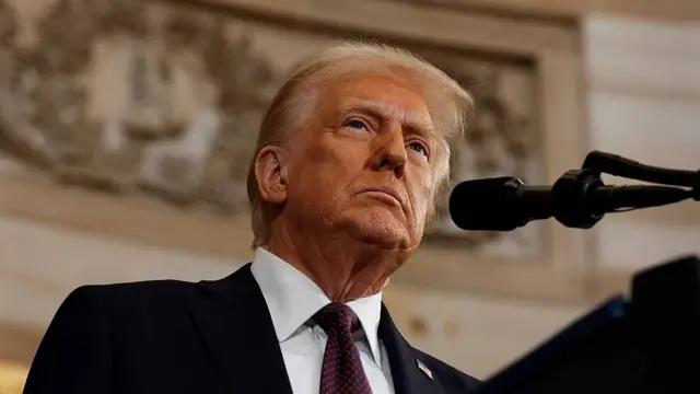 Donald Trump en su discurso inaugural el 20 de enero