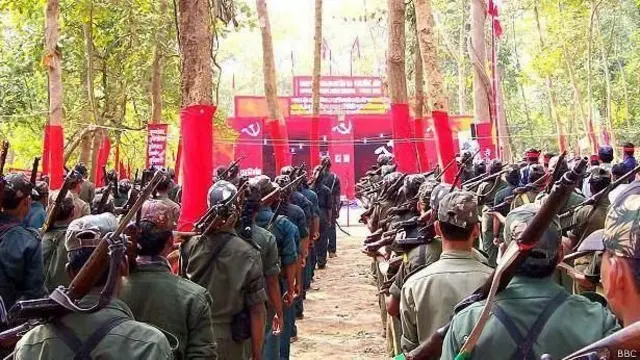 माओवादियों का एक प्रशिक्षण शिविर
