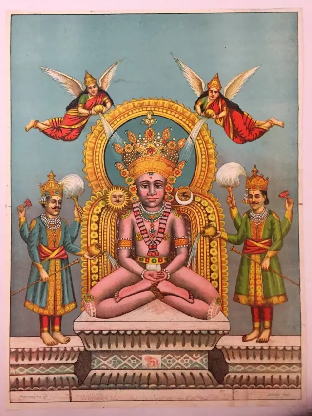 चित्रशाळेनं प्रसिद्ध केलेलं महावीरांचं चित्र