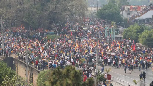 गत वर्ष राप्रपाले राजधानीमा गरेको विरोध प्रदर्शन (फाइल तस्बिर)