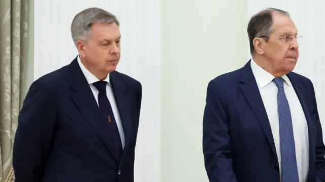 Начальник ГРУ Игорь Костюков и министр иностранных дел России Сергей Лавров