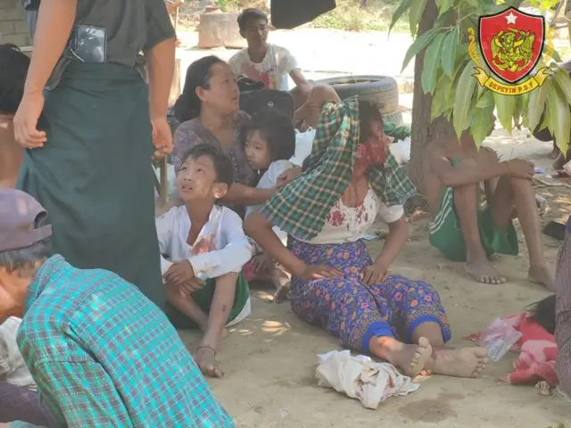 အိုးတိန်တွင်းစာသင်ကျောင်းတိုက်ခိုက်ခံရမှုအပြီးမြင်ကွင်း 