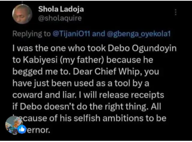 Ọrọ ti ọmọ Olubadan sọ loju opo ayelujara