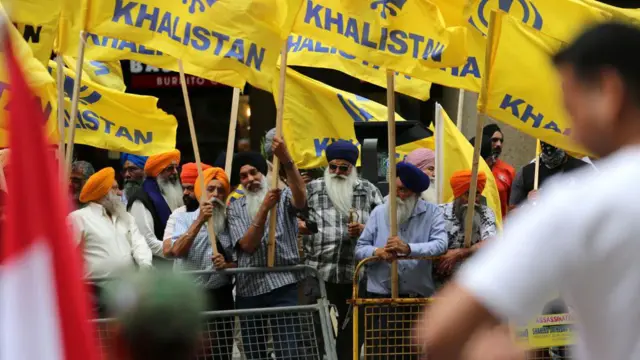 कनाडा में ख़ालिस्तान समर्थक.