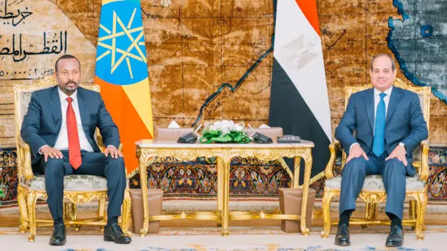 ጠቅላይ ሚኒስትር ዐቢይ አሕመድ እና የግብፁ ፕሬዝዳንት አብደል ፋታህ አል ሲሲ