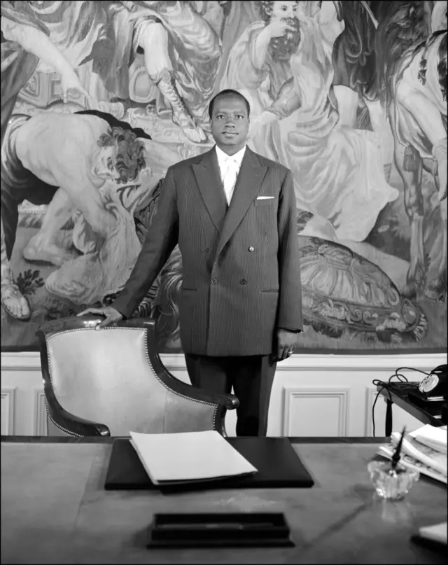 Modibo Keita, président de la République du Mali (ex-Soudan français). Né en 1915 à Bamako, il devint le premier président du Mali indépendant le 22 septembre 1960 et resta au pouvoir jusqu'au coup d'État militaire mené par Moussa Traoré, le 19 novembre 1968. Modibo Keita décéda le 8 mai 1977. (Photo de - / AFP) (Photo de -/AFP via Getty Images)