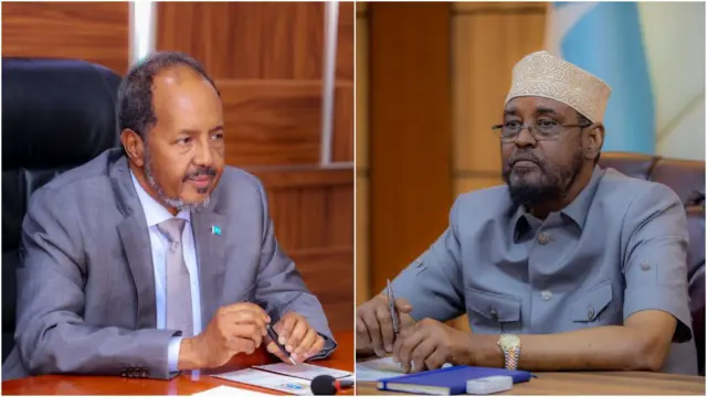 የሶማሊያ ፕሬዝዳንት ሐሰን ሼክ ሞሐሙድ እና የጁባላንድ ግዛት ፕሬዝዳንት አህመድ ሞሐመድ ኢስላም