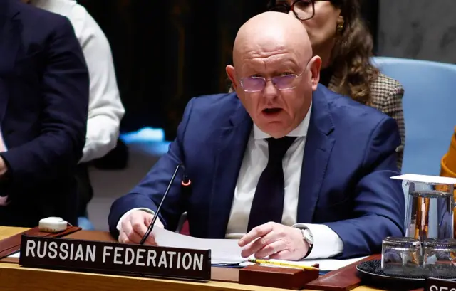 El embajador ruso ante la ONU, Vasily Nebenzya.