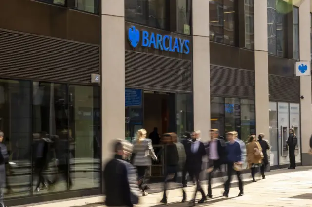 Barclays Plc bank branch in London, UK, on Monday, Feb. 19, 2024.