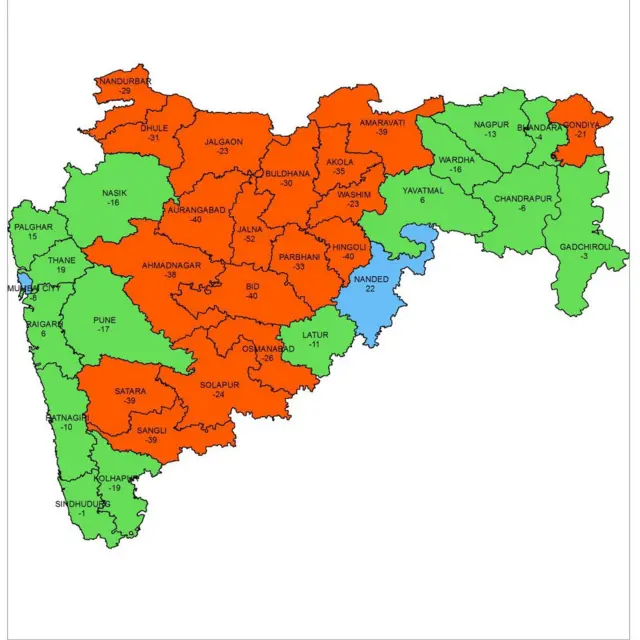 6 सप्टेंबर पर्यंतचा महाराष्ट्रातील पावसाचा नकाशा.