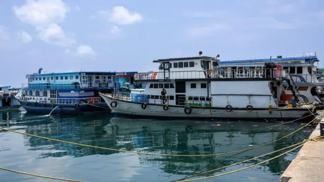 मालदीव का एक बंदरगाह