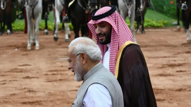 सऊदी क्राउन प्रिंस मोहम्मद बिन सलमान और पीएम मोदी