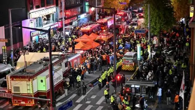 Aworan awọn eeyan ati oṣiṣẹ adoola ẹmi ni Seoul