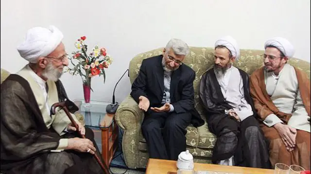 دیدار سعید جلیلی با محمدتقی مصباحیزدی