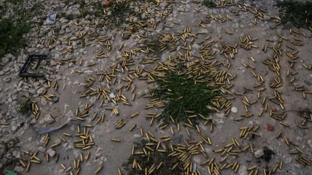 सुद्ज़ा में रूस की सेना के कारतूस