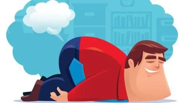 ஒருவர் வாயுவை வெளியேற்றுவதைப் போன்ற கேலிச் சித்திரம் 