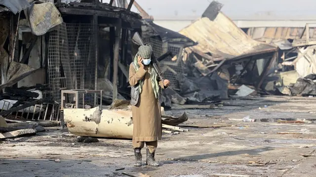 کابل میں منشیات بحالی مرکز پر پاکستان کے حملوں کے بعد تباہی کا منظر