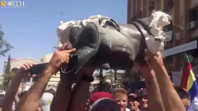 مظاهرة في محافظة السويداء السورية 