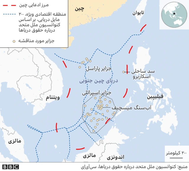 نقشه دریای چین جنوبی
